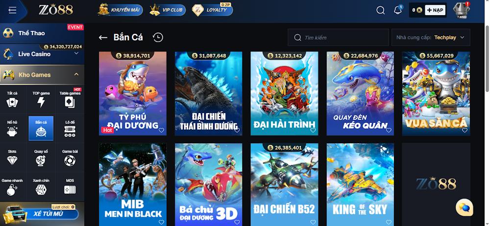 Playtech Fishing Zo88